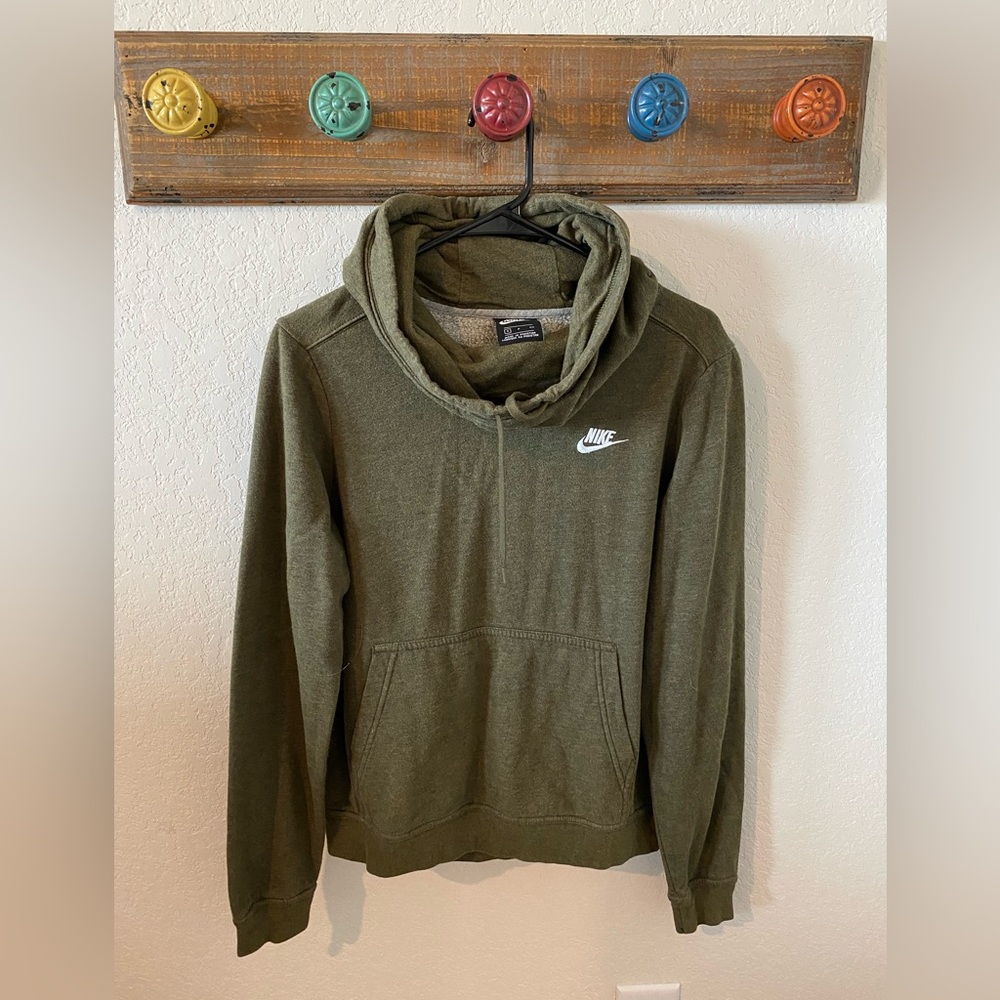 Forest green cowl nike hoody